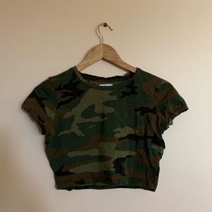 camo crop top